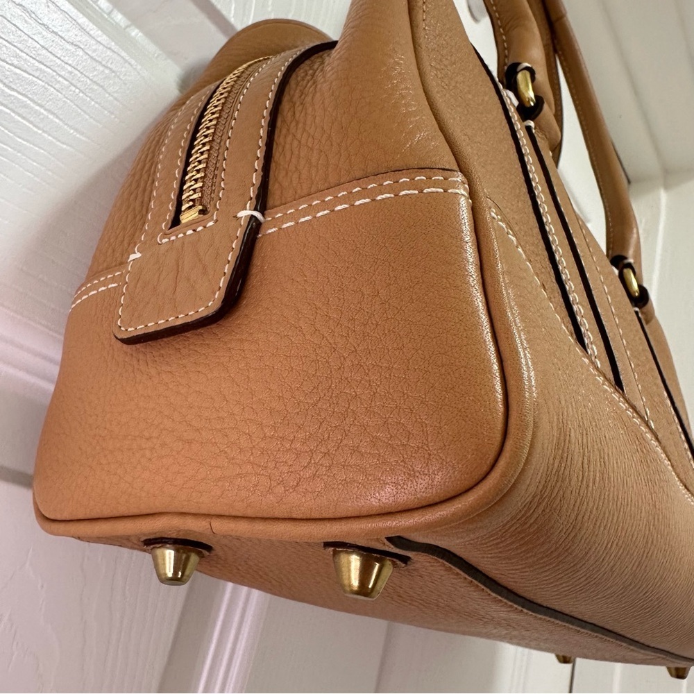 NEW Vintage Coach Hamilton Medium Satchel in Pebbled Caramel Leather - Picture 5 of 14